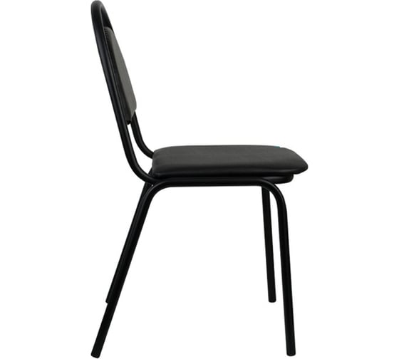 Стул Helmi hl-f02 стандарт, каркас черный, обивка кожзам черный 330637