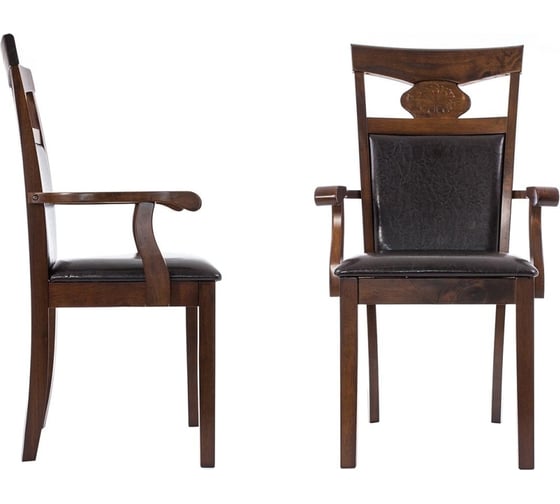 Деревянный стул Woodville Кресло Luiza dirty oak, dark brown 1996