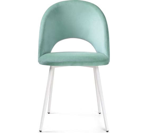 Стул Woodville Ирре confetti aquamarine, белый глянец 464199