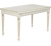 Деревянный стол Woodville Леджер слоновая кость, патина золото 438346 25957649