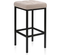 Барный стул Woodville Лофт ткань канди крем, черный матовый 432936