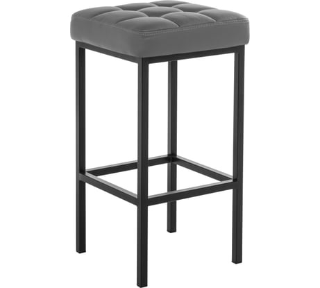 Барный стул Woodville Лофт кожзам темно-серый, черный матовый 385633