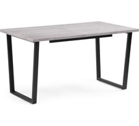 Деревянный стол Woodville Лота Лофт 140 25 мм бетон, черный матовый 489748