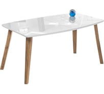 Стеклянный стол Woodville Серсея дуб монтана, белый 462079