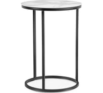Журнальный стол Woodville Иберис белый мрамор, черный 500011