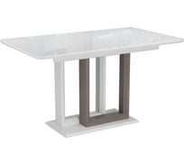 Стол Woodville Санса 140 грей, белая шагрень, грей 462118