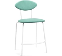 Барный стул Woodville Коумо катания аквамарин, белый матовый 516470