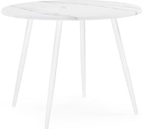 Деревянный стол Woodville Стол Абилин 100 мрамор белый, белый матовый 520595