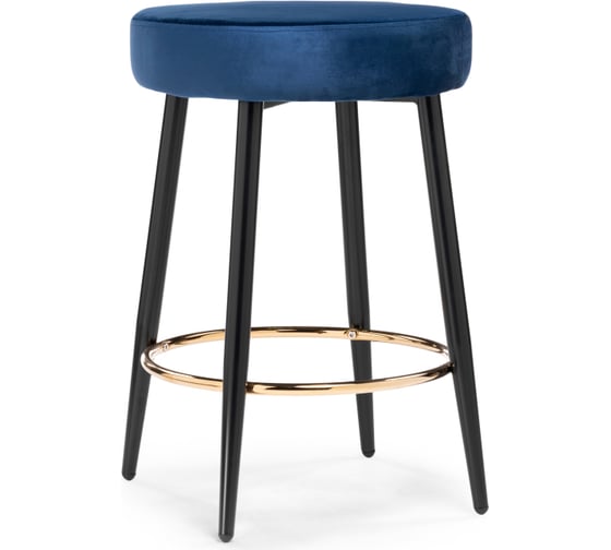 Барный стул Woodville Plato dark blue 15058