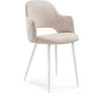 Стул Woodville Гутрид прошивка ромбы сзади бежевый, белый 504180