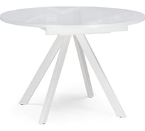 Стеклянный стол Woodville Трейси 110 белый 516561