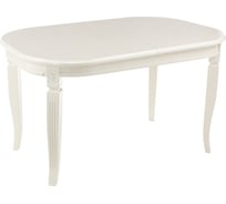 Деревянный стол Woodville Romeo без патины, молочный 438338