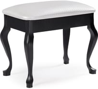 Банкетка Woodville Лусте черная, кожзам белый пунто 515166