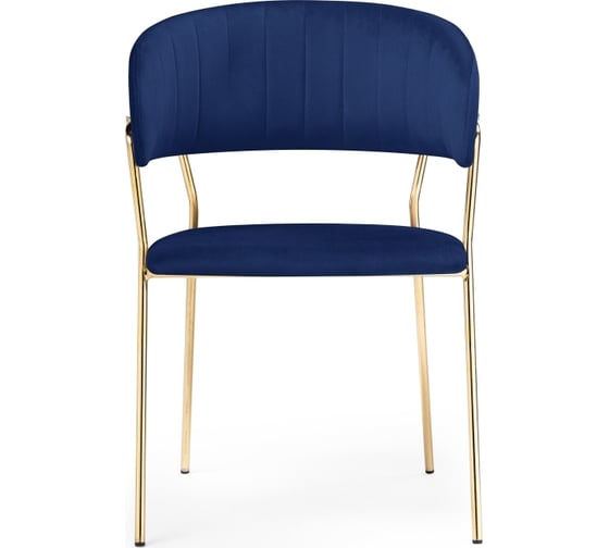 Стул Woodville Kamelia dark blue, gold 15320