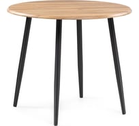 Деревянный стол Woodville Абилин 90 дуб вотан, черный матовый 507213