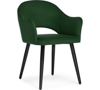 Стул Woodville Апри NEO confetti deep forest темно-зеленый, черный глянец 464181