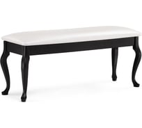 Банкетка Woodville Хиль черная, кожзам белый пунто 515161