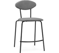 Барный стул Woodville Коумо катания сильвер, черный матовый 516471