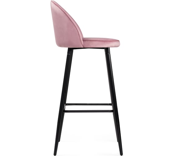 Барный стул Woodville Dodo 1 pink with edging, black 15123