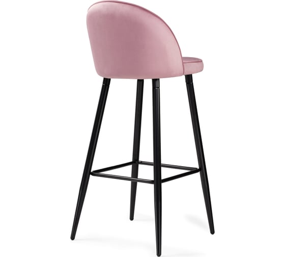Барный стул Woodville Dodo 1 pink with edging, black 15123