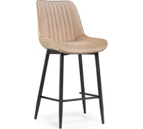 Барный стул Woodville Седа велюр бежевый, черный 511169