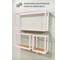 Комплект полок Pletenev LOFT орех, каркас белый муар KPS-101-37 2