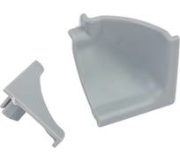 Фурнитура к плинтусу для столешниц Волшебная палочка вогнутый пвх 25x25 мм серый УТ000077839