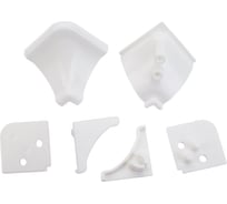 Фурнитура к плинтусу для столешниц Волшебная палочка вогнутый пвх 25x25 мм белый УТ000077840