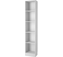 Универсальный открытый стеллаж URM 5 секций, белый 210x40x30 см S00401