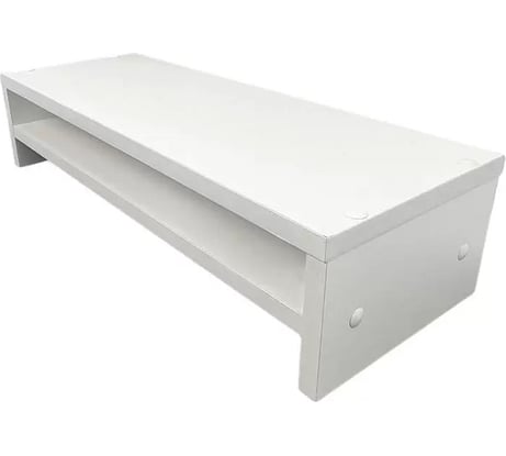 Двухэтажная подставка под монитор URM полка на рабочий стол 55x20x12.5 см, белая S00418