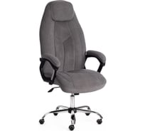 Кресло Tetchair boss хром флок, серое/серое перфорированное 29/29/06 19389