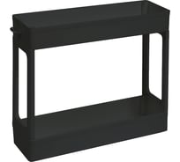 Этажерка Violet узкая, 2-х ярусная, черная 760207