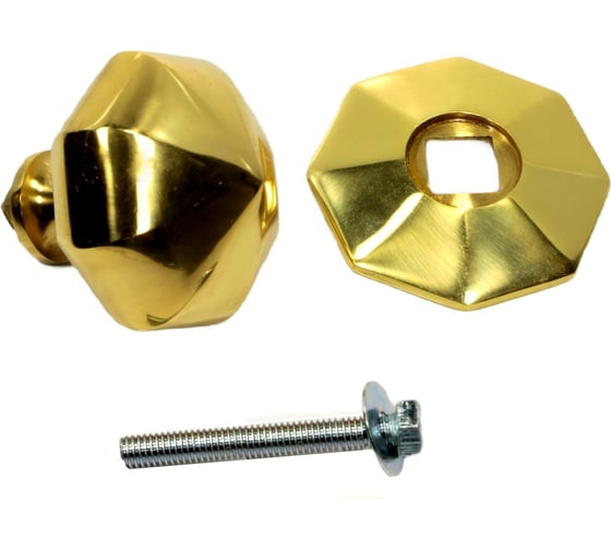 Ручка-кнопка Левша L.Baskerville Octagon 75 mm LB-001 золото У2-0089.З