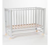 Детская кровать Mr Sandman Pocket Base 120x60 см, с маятником, из массива бука, от 0 до 5 лет, серый MRSPTB-06