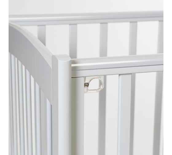Детская кровать Mr Sandman Pocket Base 120x60 см, с маятником, из массива бука, от 0 до 5 лет, серый MRSPTB-06