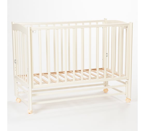 Детская кровать Mr Sandman Pocket Base 120x60 см, с маятником, из массива бука, от 0 до 5 лет, ваниль MRSPTB-02
