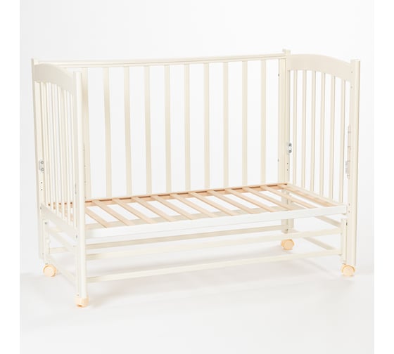 Детская кровать Mr Sandman Pocket Base 120x60 см, с маятником, из массива бука, от 0 до 5 лет, ваниль MRSPTB-02
