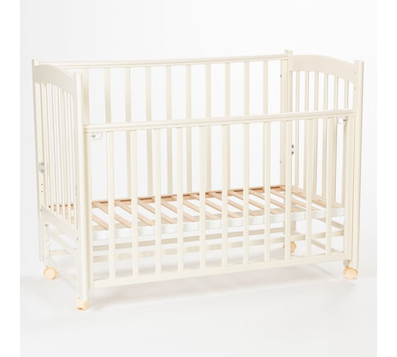 Детская кровать Mr Sandman Pocket Base 120x60 см, с маятником, из массива бука, от 0 до 5 лет, ваниль MRSPTB-02