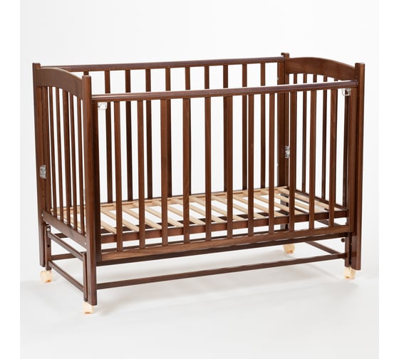 Детская кровать Mr Sandman Pocket Base 120x60 см, с маятником, из массива бука, от 0 до 5 лет, орех светлый MRSPTB-04
