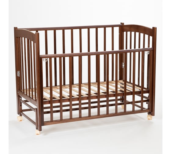 Детская кровать Mr Sandman Pocket Base 120x60 см, с маятником, из массива бука, от 0 до 5 лет, орех светлый MRSPTB-04