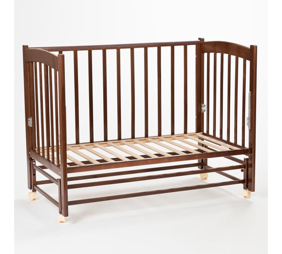 Детская кровать Mr Sandman Pocket Base 120x60 см, с маятником, из массива бука, от 0 до 5 лет, орех светлый MRSPTB-04