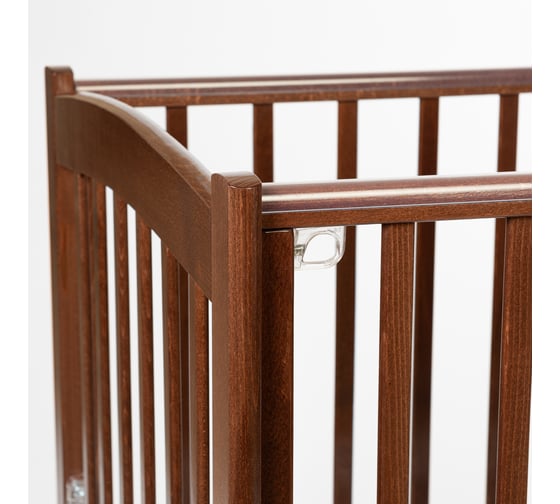 Детская кровать Mr Sandman Pocket Base 120x60 см, с маятником, из массива бука, от 0 до 5 лет, орех светлый MRSPTB-04