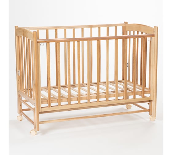 Детская кровать Mr Sandman Pocket Base 120x60 см, с маятником, из массива бука, от 0 до 5 лет, бук натуральный MRSPTB-03
