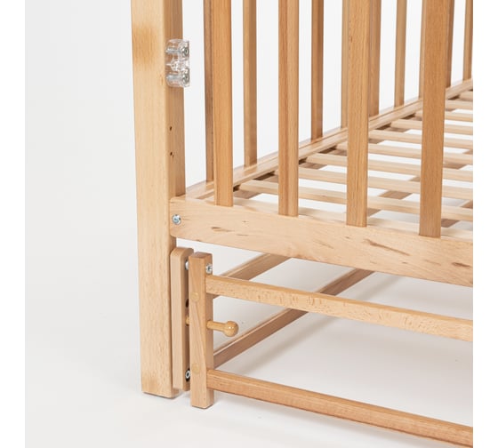 Детская кровать Mr Sandman Pocket Base 120x60 см, с маятником, из массива бука, от 0 до 5 лет, бук натуральный MRSPTB-03