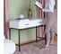 Консоль GreenWeen KARIN 1100x400x800, черный каркас, верх МДФ, цвет SNOW WHITE, 2 ящика GW-KONS-KARIN-1100B-SW 4
