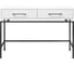 Консоль GreenWeen KARIN 1100x400x800, черный каркас, верх МДФ, цвет SNOW WHITE, 2 ящика GW-KONS-KARIN-1100B-SW 6