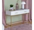 Консоль GreenWeen KARIN 1100x400x800, золотой каркас, верх МДФ, цвет SNOW WHITE, 2 ящика GW-KONS-KARIN-1100G-SW 3
