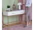 Консоль GreenWeen KARIN 1100x400x800, золотой каркас, верх МДФ, цвет SNOW WHITE, 2 ящика GW-KONS-KARIN-1100G-SW 4
