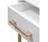 Консоль GreenWeen KARIN 1100x400x800, золотой каркас, верх МДФ, цвет SNOW WHITE, 2 ящика GW-KONS-KARIN-1100G-SW 9