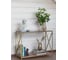 Консоль GreenWeen GARDA 1100x400x820, золотой каркас, столешница тонированное стекло, ЛДСП, орех GW-KONS-GARDA-1100G-GW 3